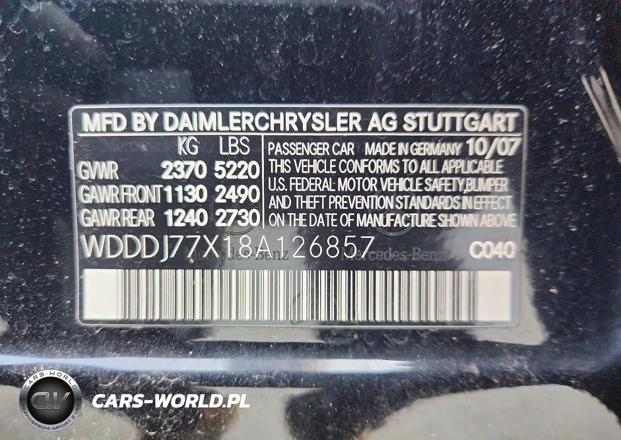 2008 Mercedes-Benz Cls 63 Amg VIN:WDDDJ77X18A126857 - 12