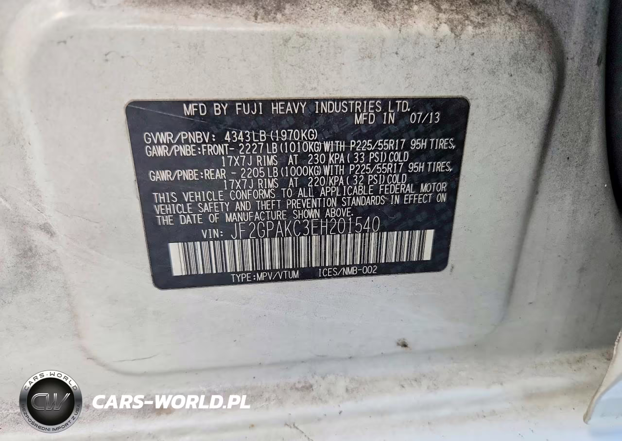 2014 Subaru Xv Crosstrek 2.0 Limited VIN:JF2GPAKC3EH201540 - 12