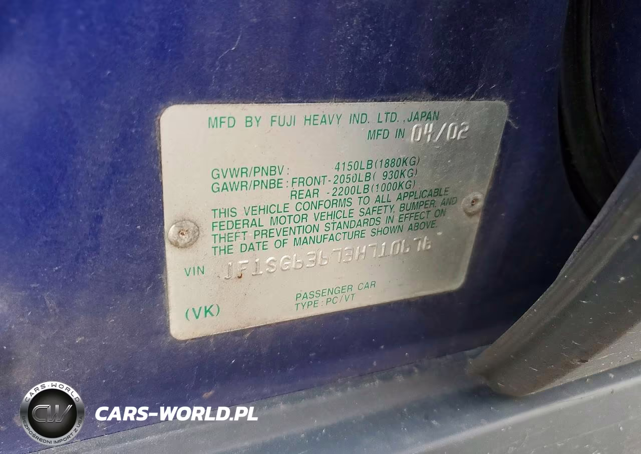 2003 Subaru Forester 2.5X VIN:JF1SG63673H710676 - 12