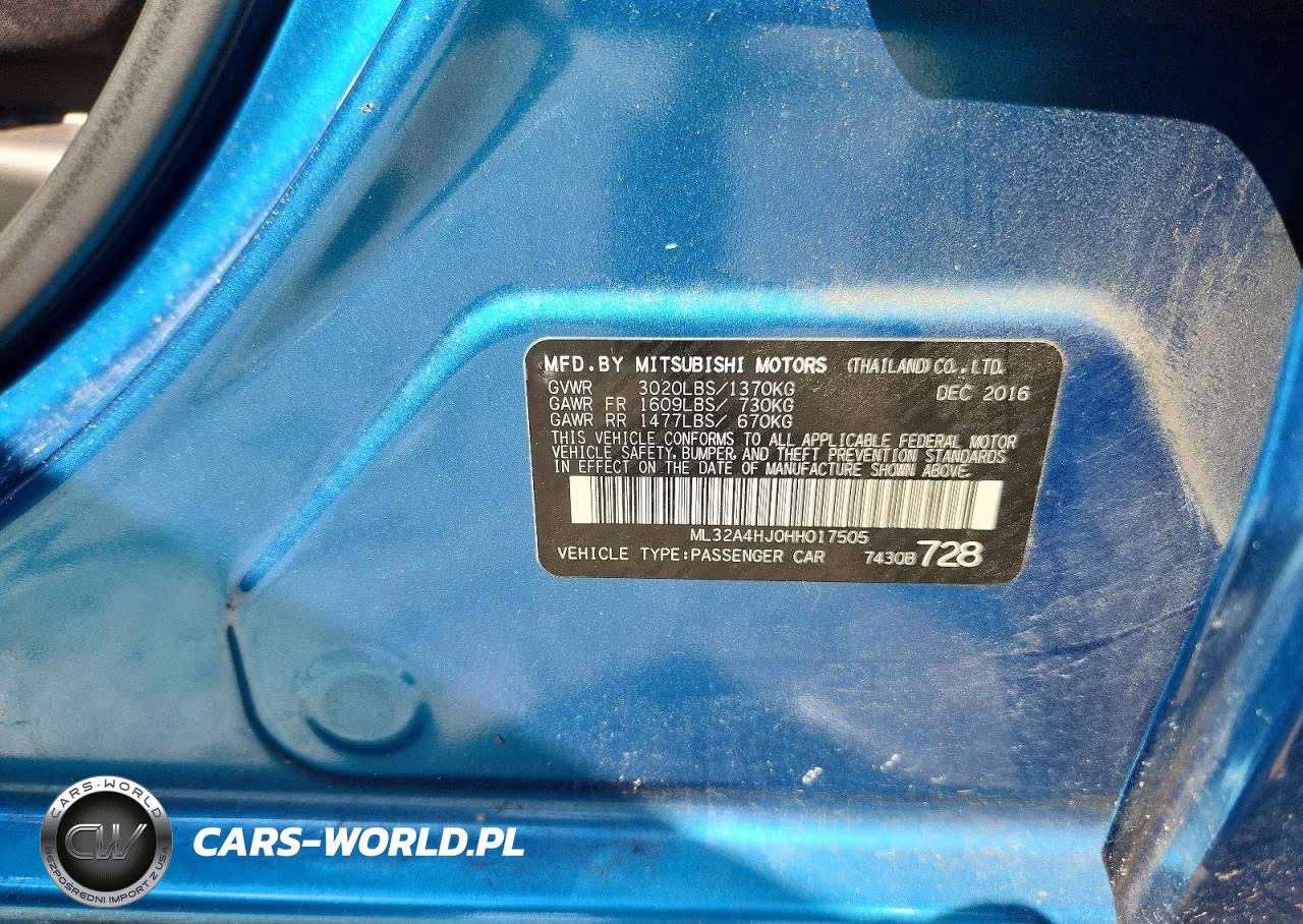 2017 Mitsubishi Mirage Se VIN:ML32A4HJ0HH017505 - 13