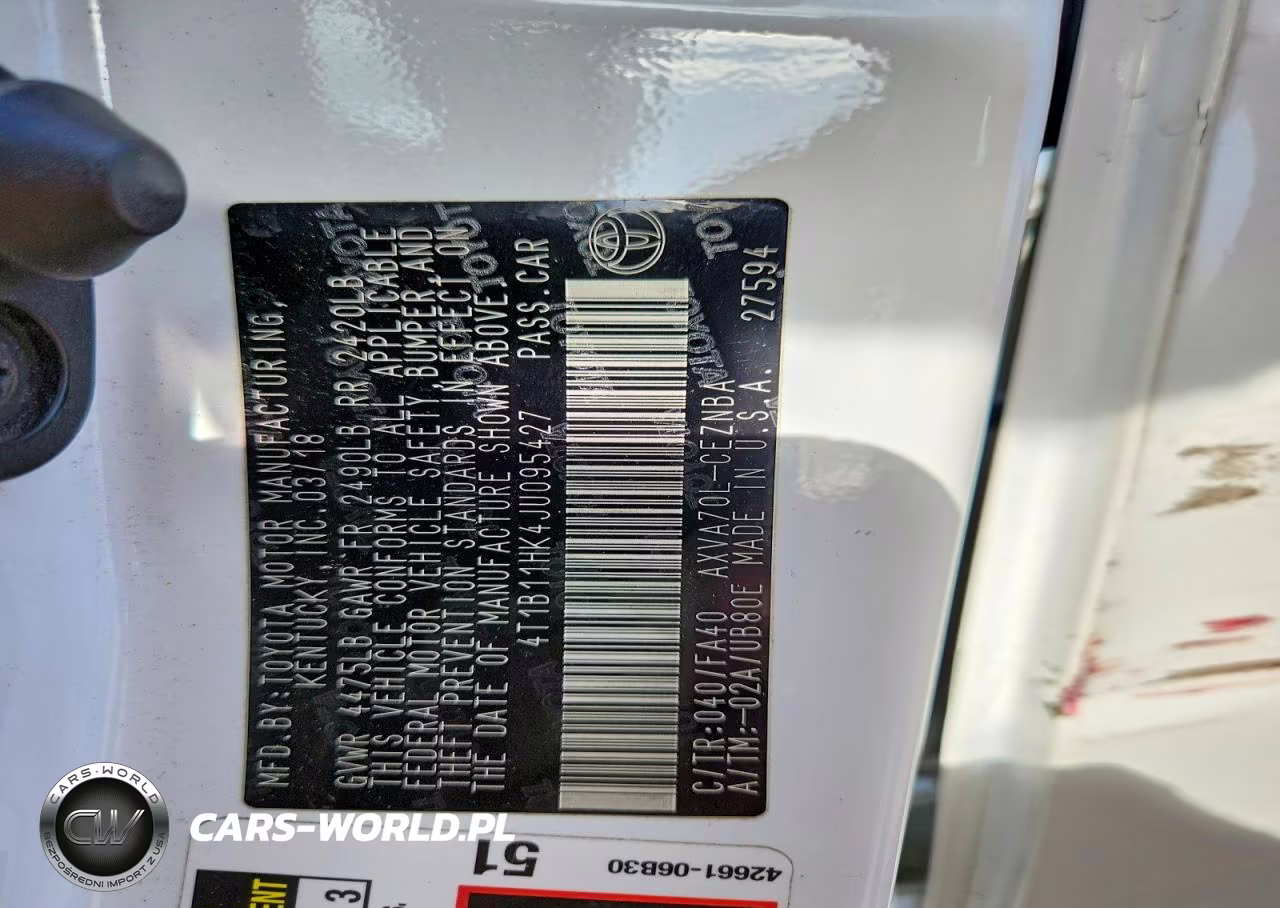 2018 Toyota Camry Le VIN:4T1B11HK4JU095427 - 13