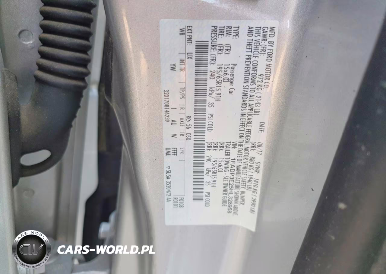 2017 Ford Focus S VIN:1FADP3E25HL328958 - 12