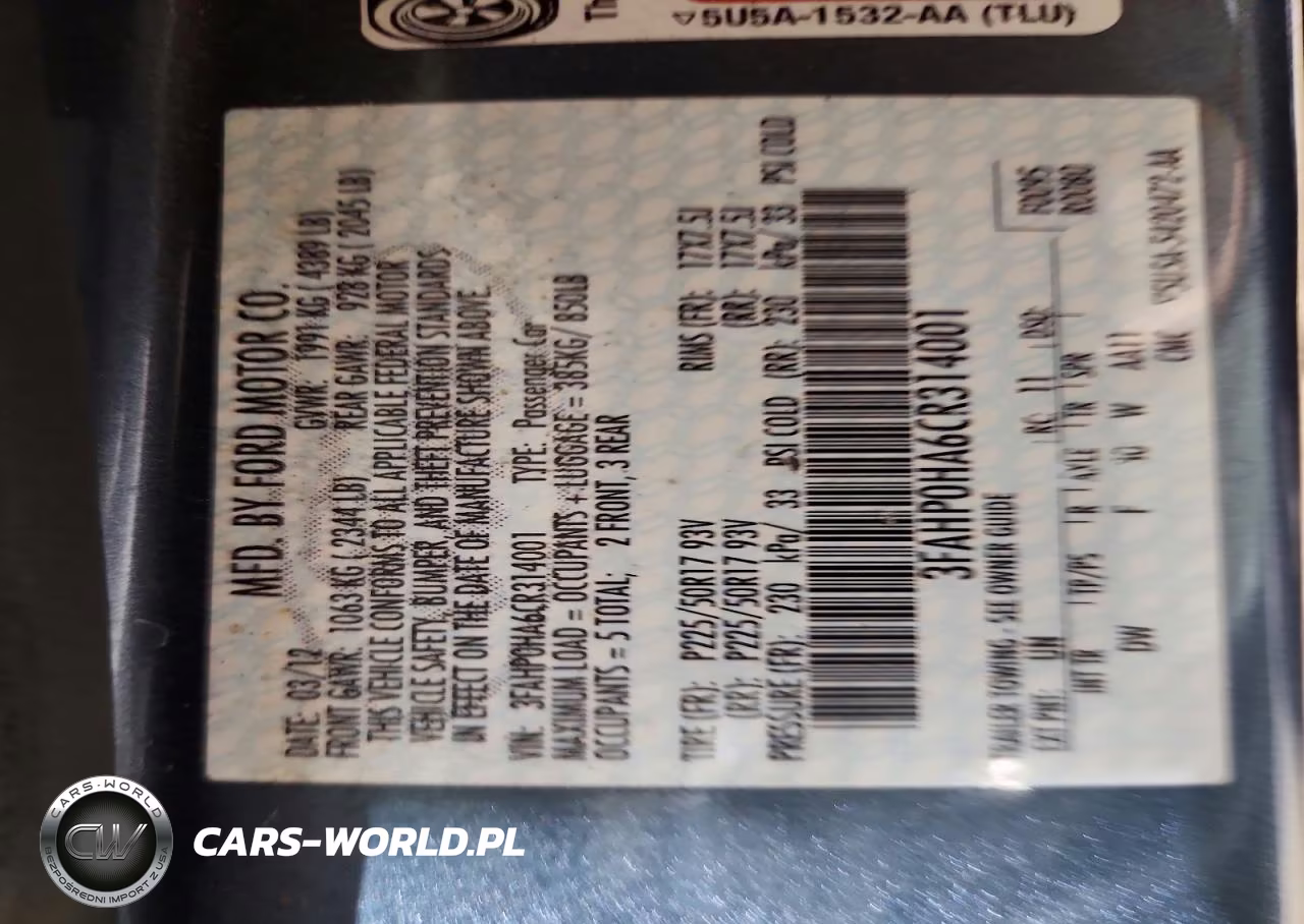 2012 Ford Fusion Se VIN:3FAHP0HA6CR314001 - 13