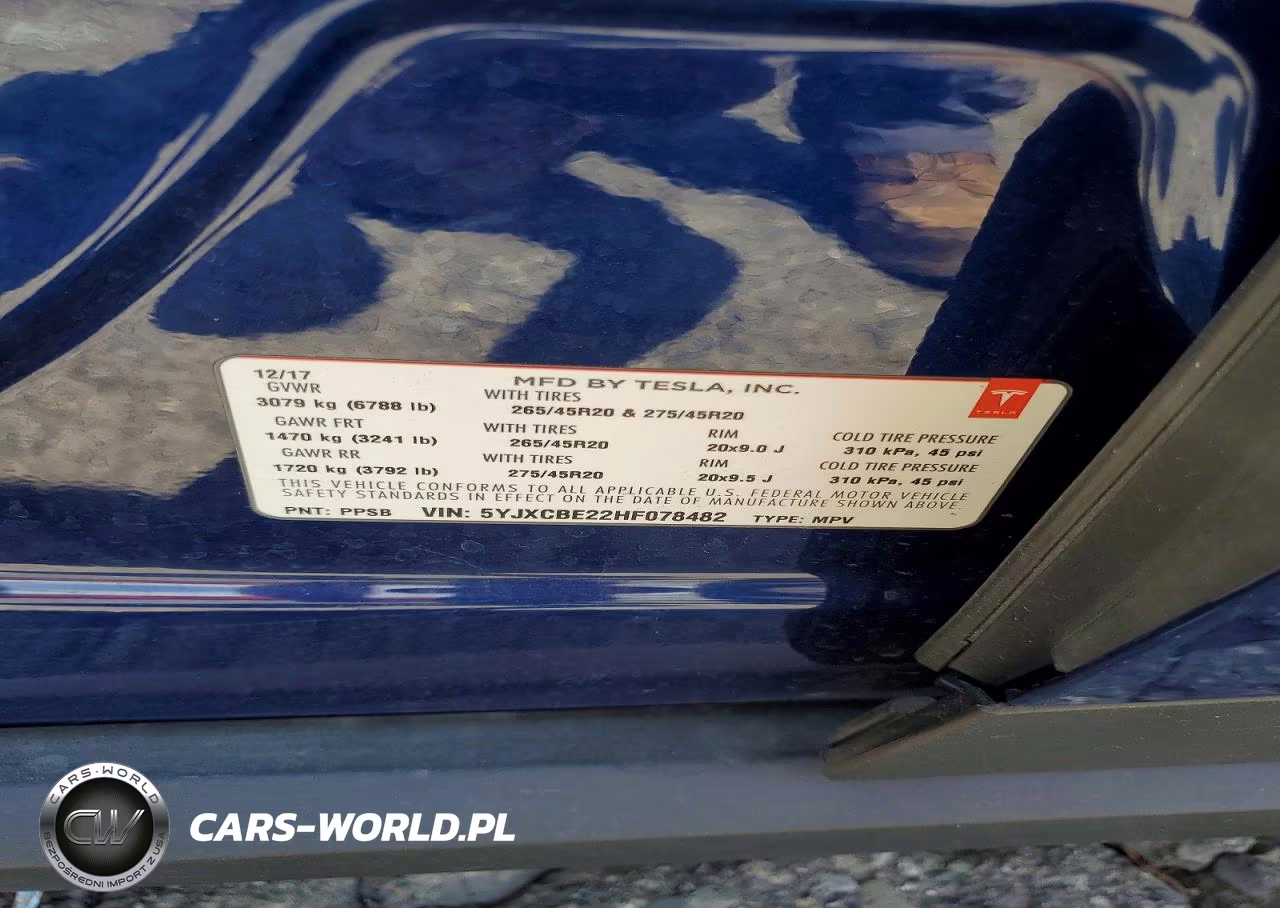 2017 Tesla Model X VIN:5YJXCBE22HF078482 - 12