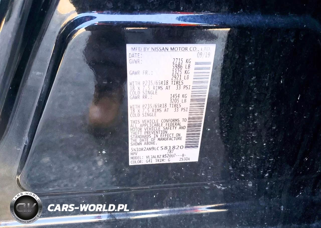2020 Nissan Pathfinder S VIN:5N1DR2AN9LC581820 - 13