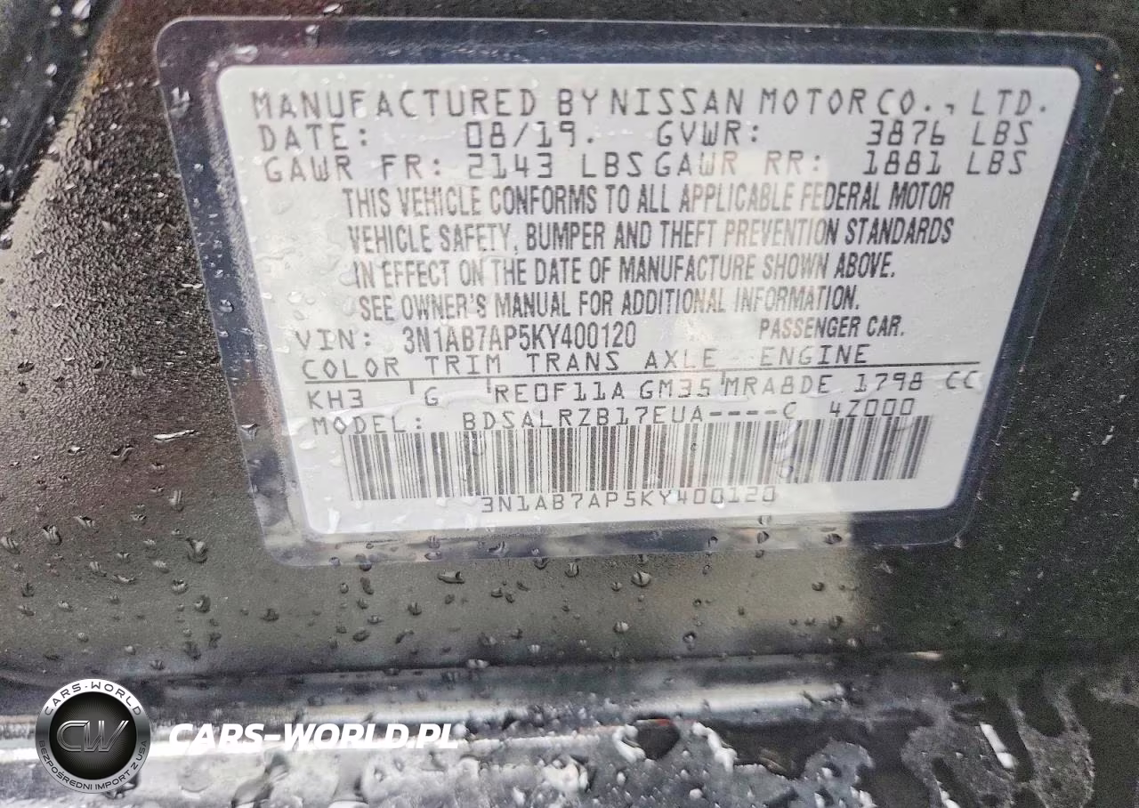 2019 Nissan Sentra Sr VIN:3N1AB7AP5KY400120 - 13