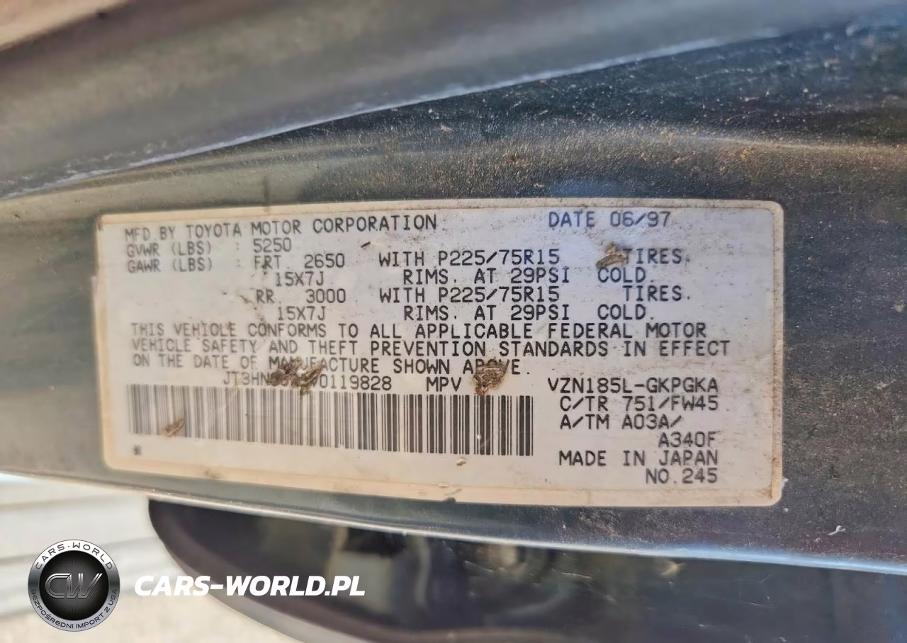 1997 Toyota 4Runner Sr5 VIN:JT3HN86R5V0119828 - 13