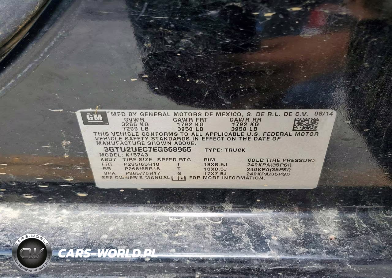 2014 GMC Sierra Sle VIN:3GTU2UEC7EG568965 - 12