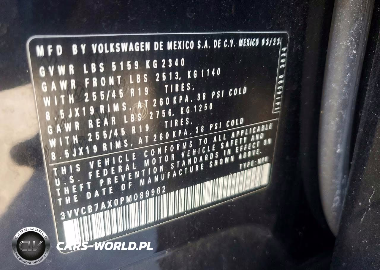 2023 Volkswagen Tiguan Se R-Line Black VIN:3VVCB7AX0PM089962 - 13