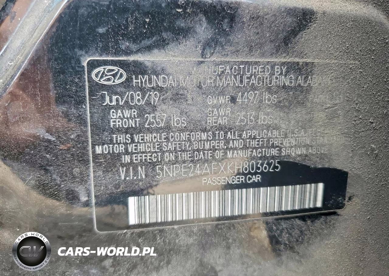 2019 Hyundai Sonata Se VIN:5NPE24AFXKH803625 - 12