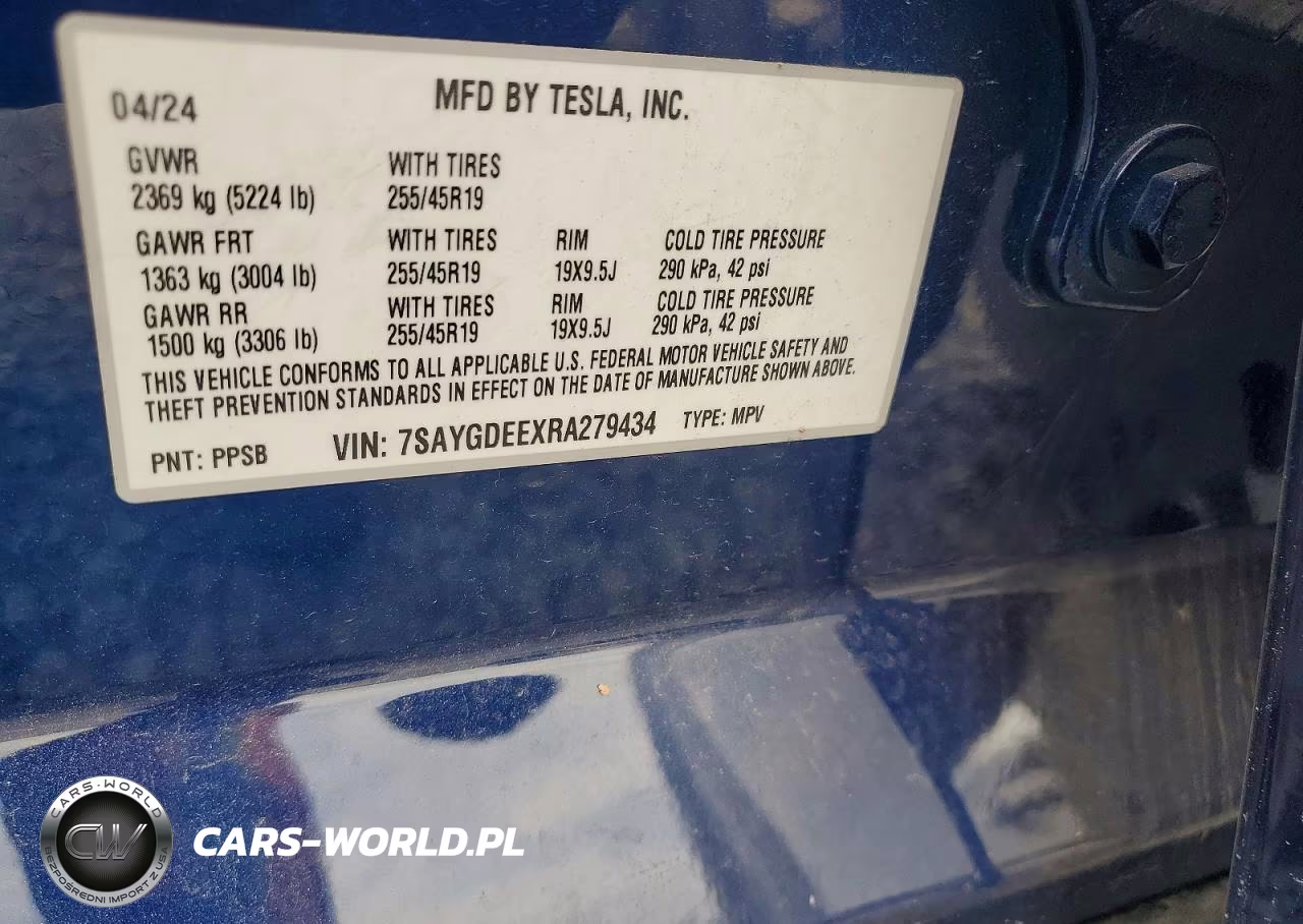 2024 Tesla Model Y VIN:7SAYGDEEXRA279434 - 13