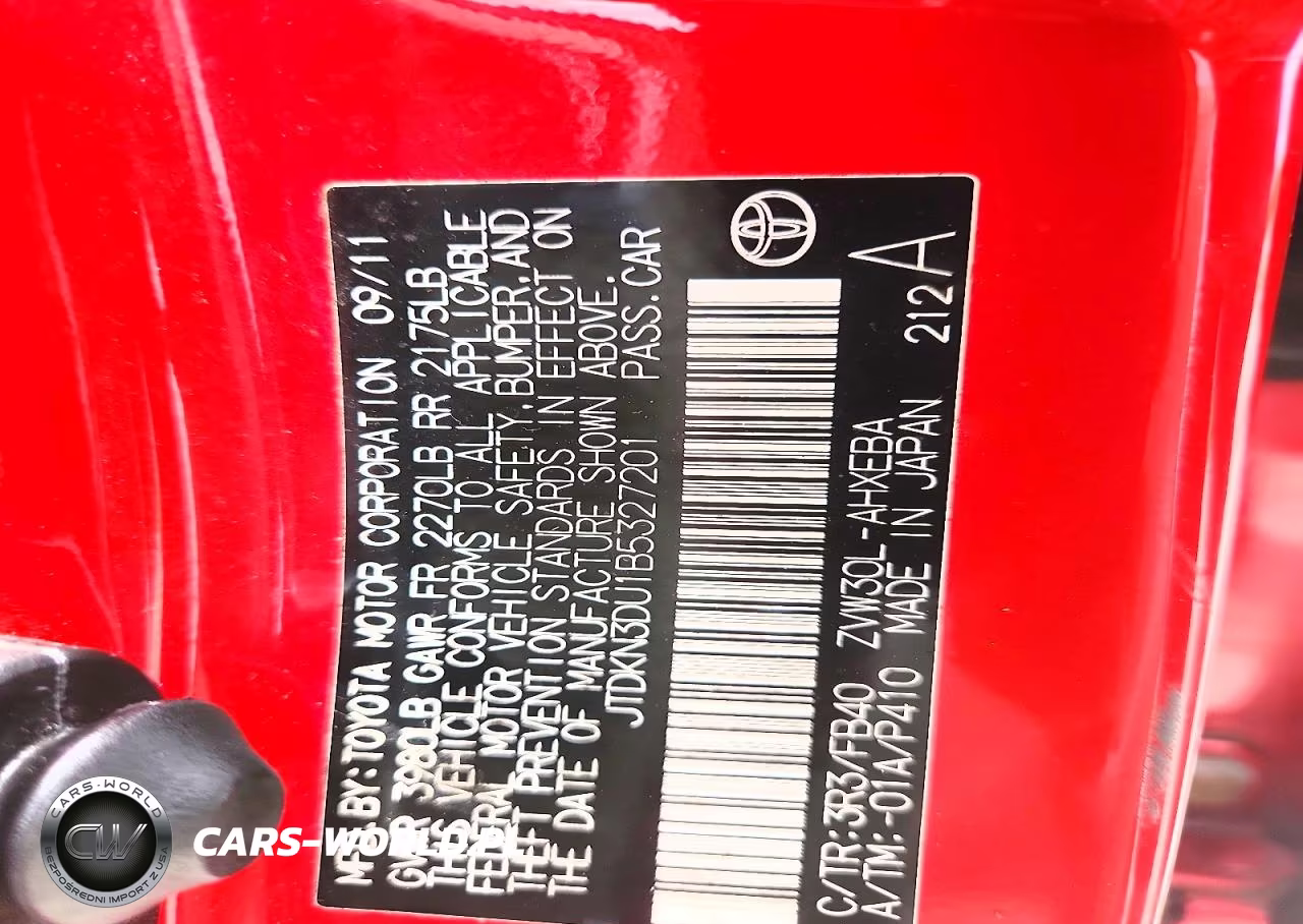 2011 Toyota Prius Three VIN:JTDKN3DU1B5327201 - 12