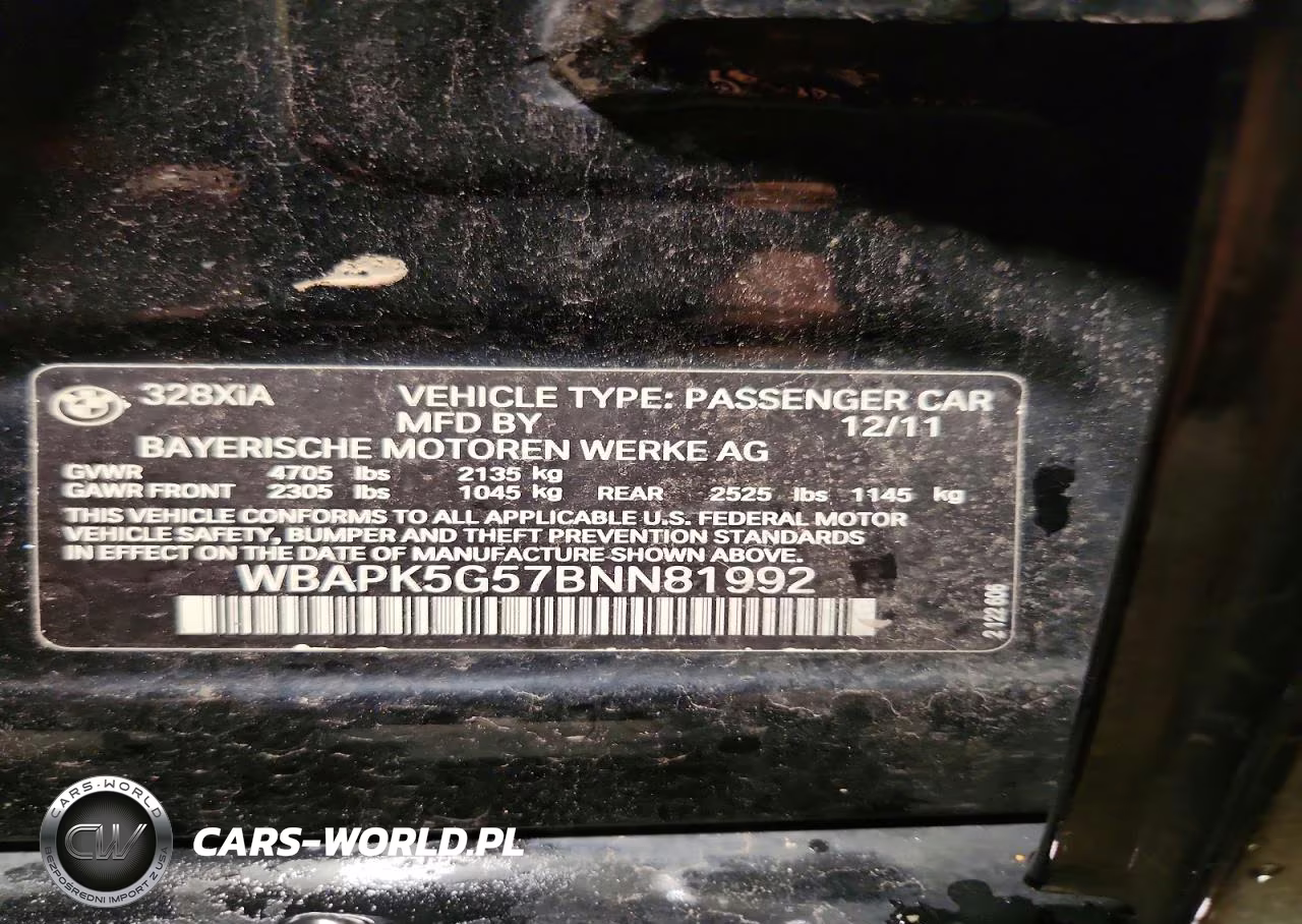 2011 BMW 328 Xi Sulev VIN:WBAPK5G57BNN81992 - 12