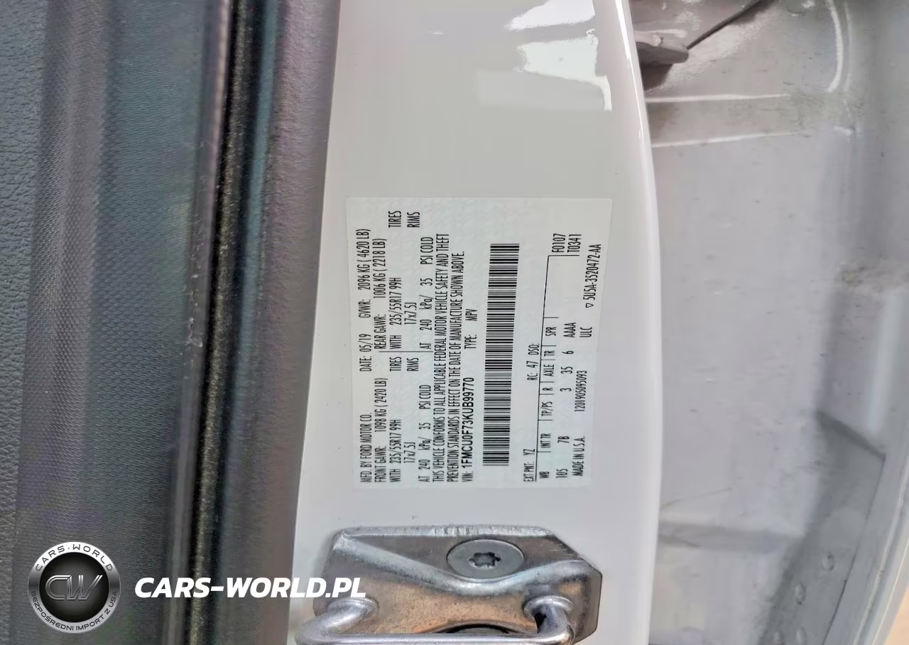 2019 Ford Escape S VIN:1FMCU0F73KUB99770 - 13
