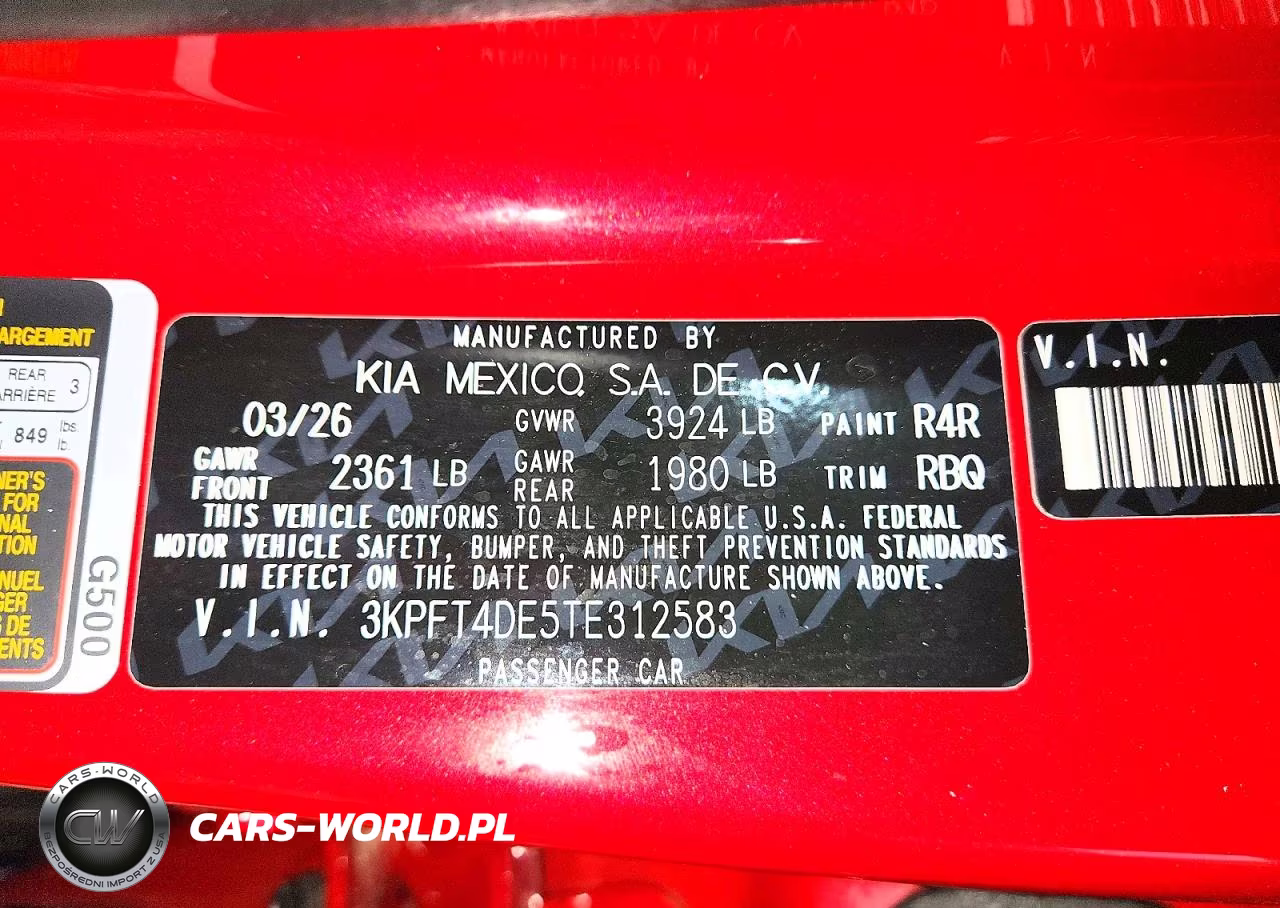 2026 Kia K4 Lxs VIN:3KPFT4DE5TE312583 - 12