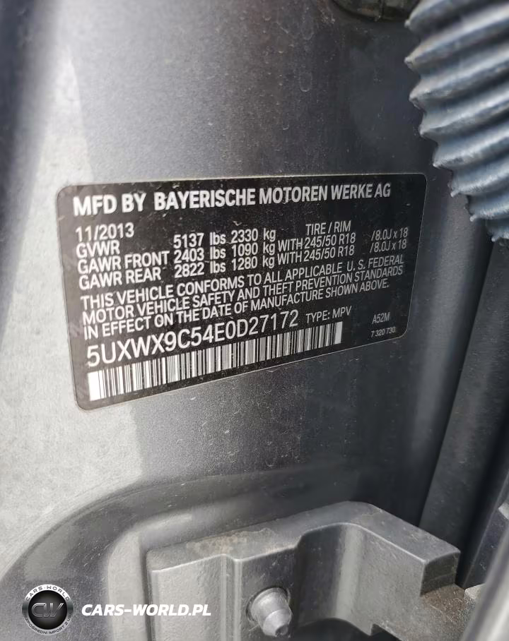 2014 BMW X3 xDrive28I VIN:5UXWX9C54E0D27172 - 13