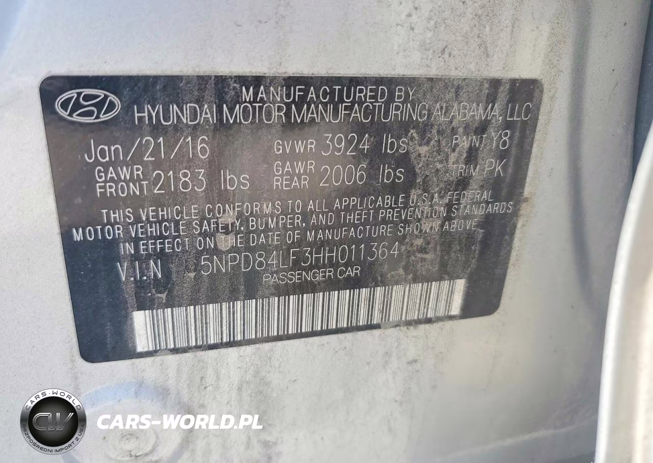2017 Hyundai Elantra Se VIN:5NPD84LF3HH011364 - 12