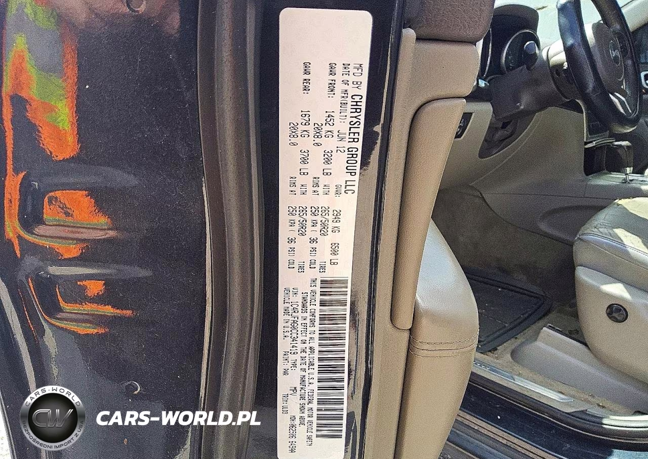 2012 Jeep Grand Cherokee Laredo VIN:1C4RJFAG0CC341419 - 13