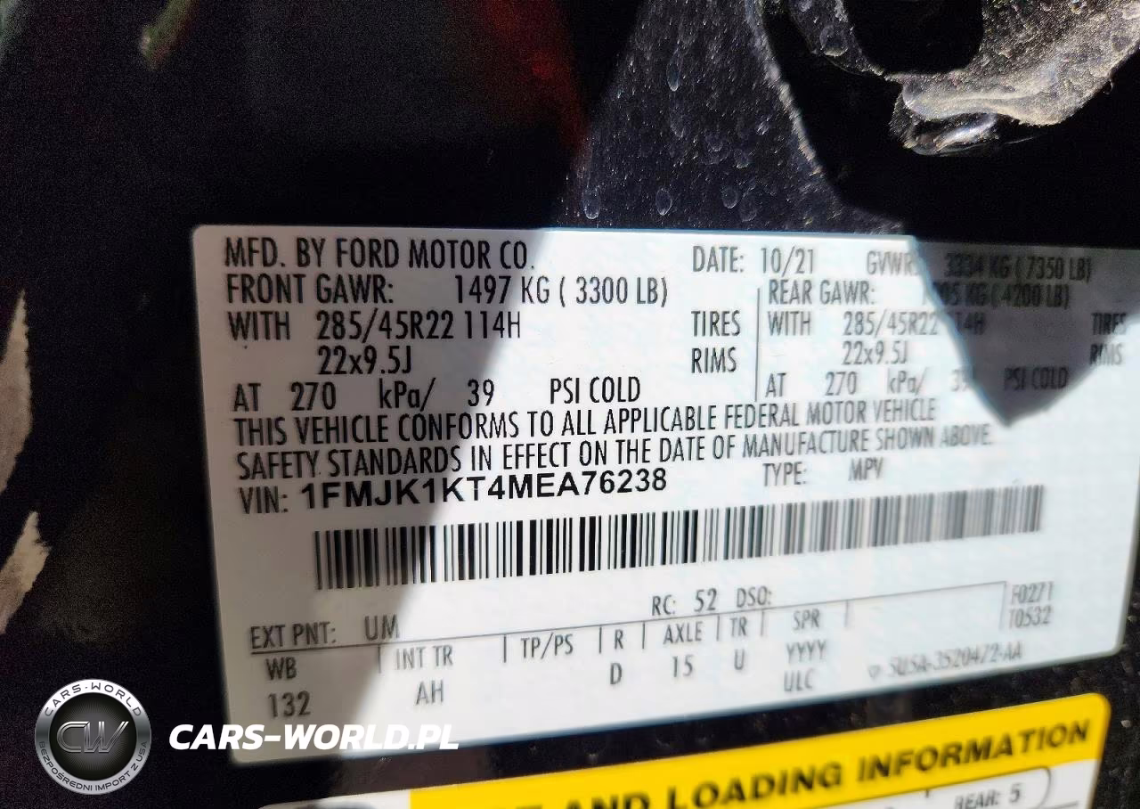 2021 Ford Expedition Max Limited VIN:1FMJK1KT4MEA76238 - 13