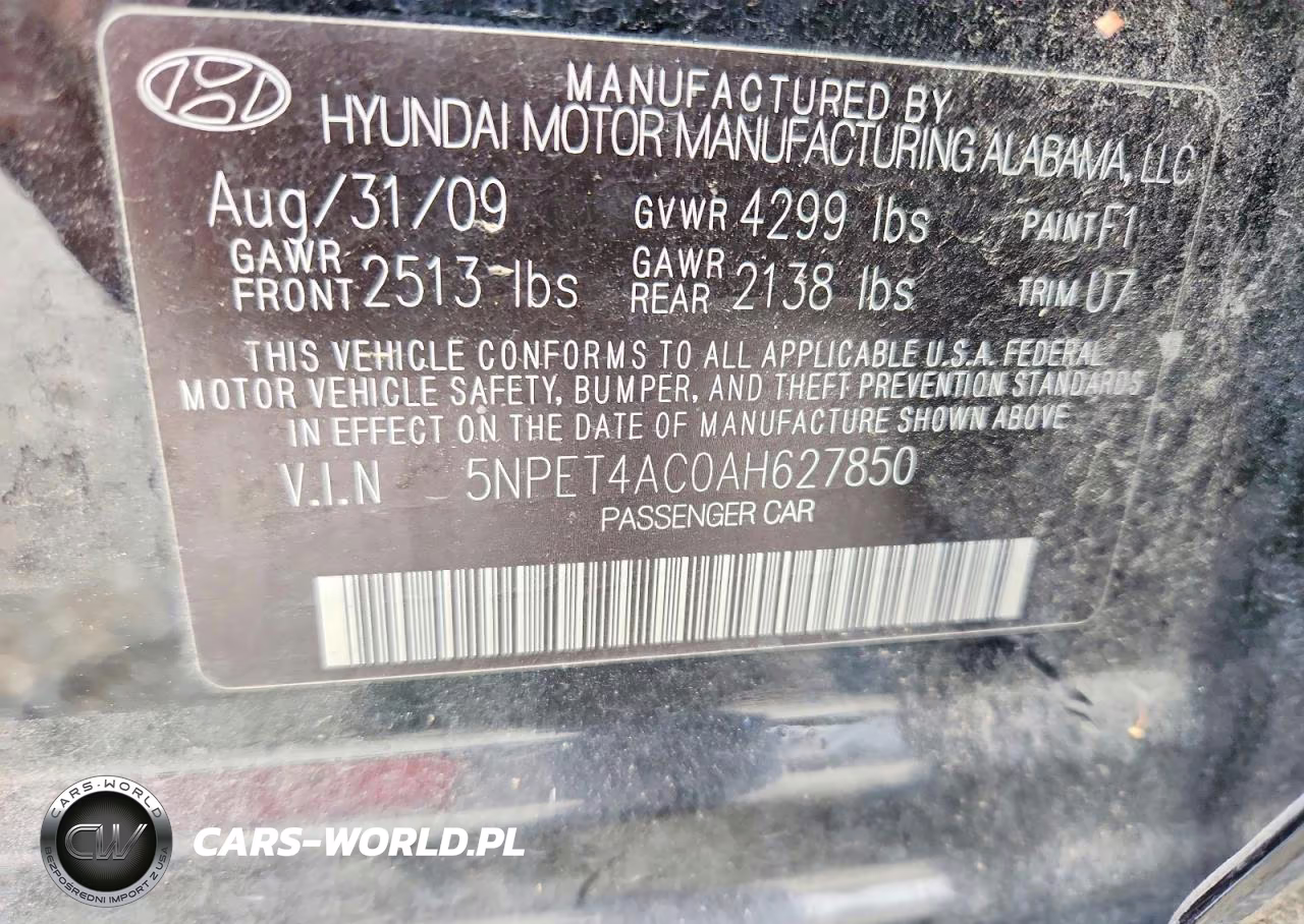2010 Hyundai Sonata Gls VIN:5NPET4AC0AH627850 - 12