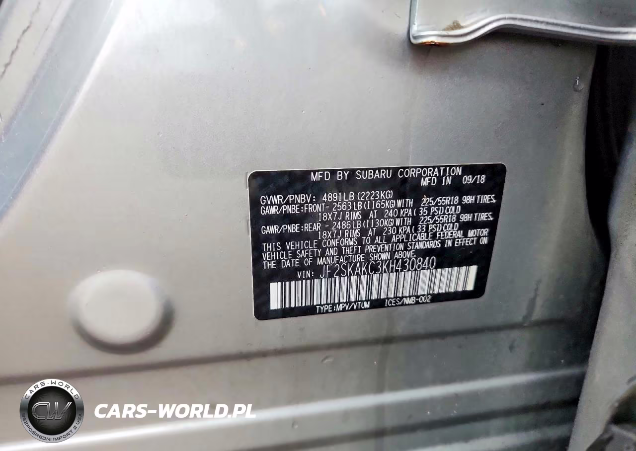 2019 Subaru Forester Sport VIN:JF2SKAKC3KH430840 - 13