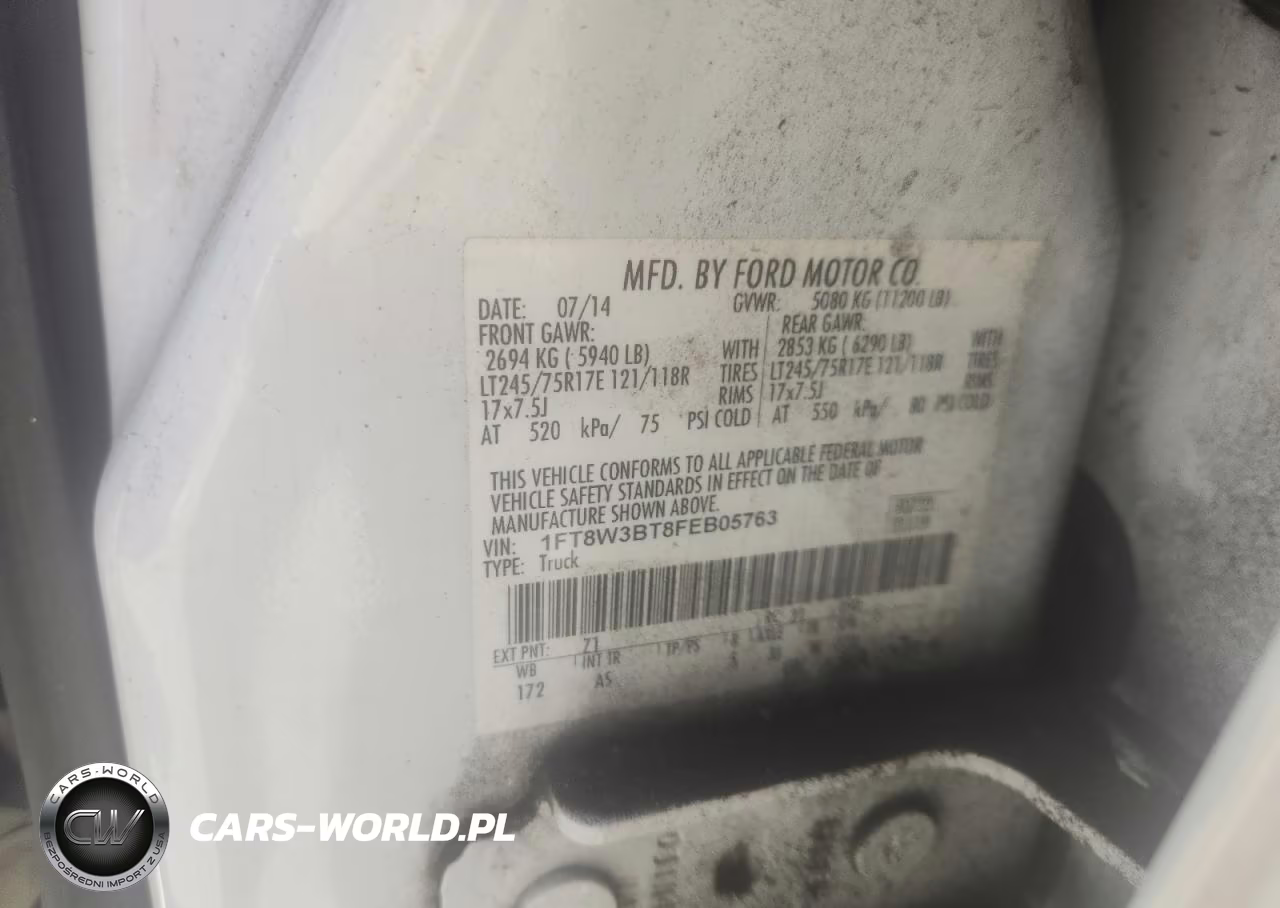 2015 Ford F350 Super Duty VIN:1FT8W3BT8FEB05763 - 12