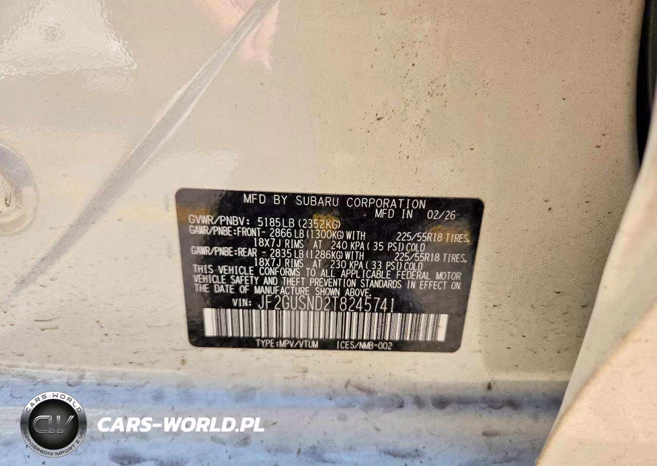 2026 Subaru Crosstrek Limited VIN:JF2GUSND2T8245741 - 13