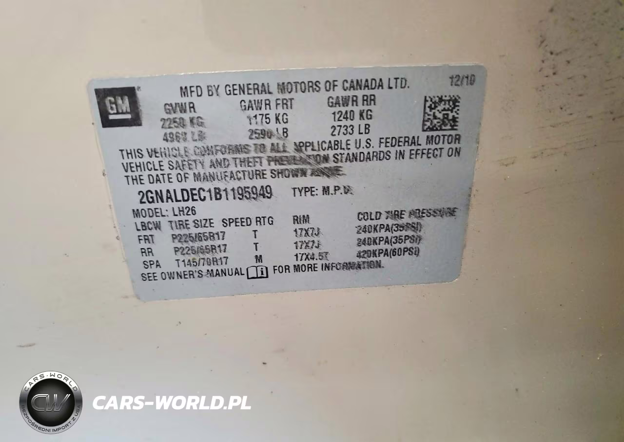 2011 Chevrolet Equinox Lt VIN:2GNALDEC1B1195949 - 13
