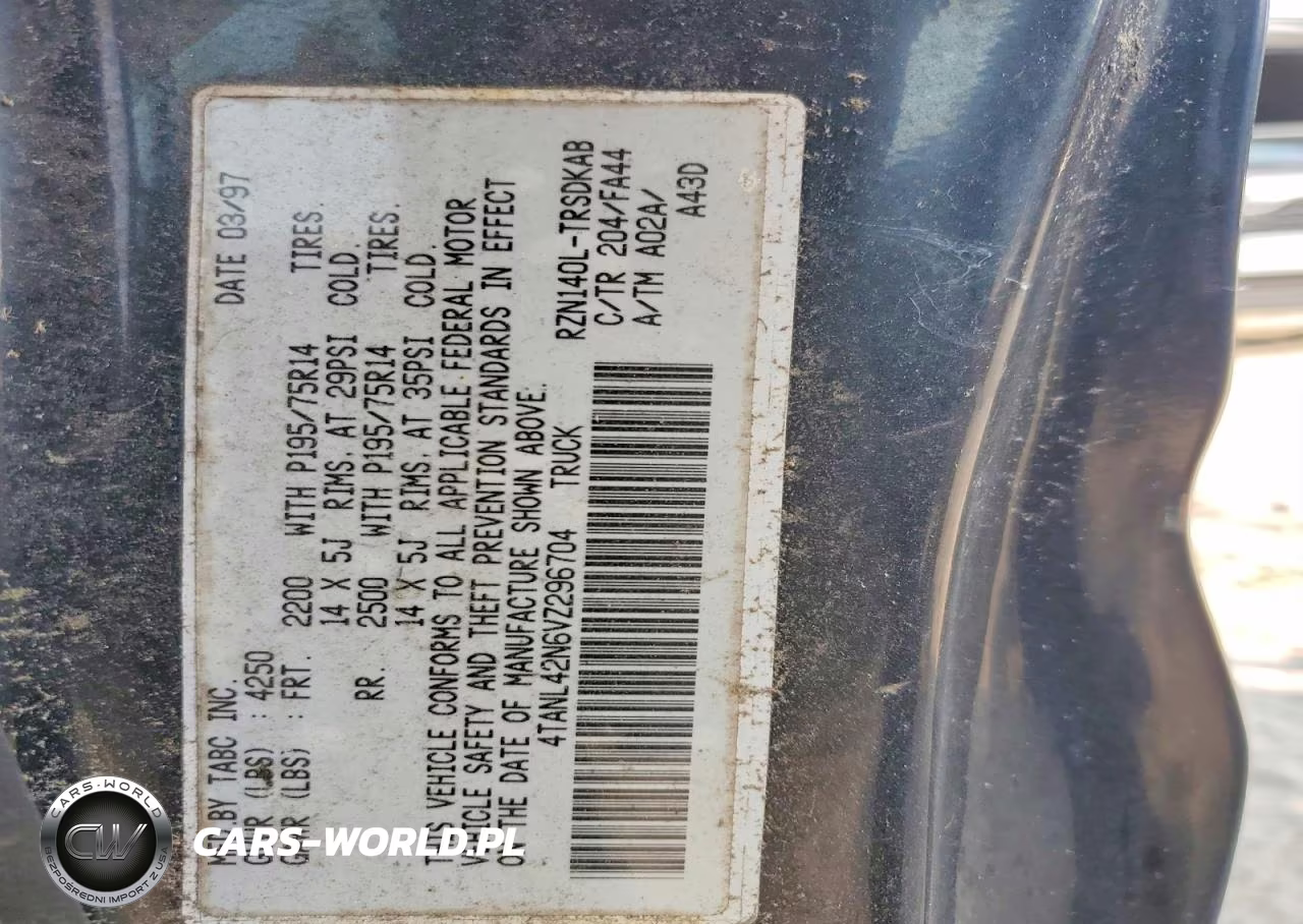 1997 Toyota Tacoma VIN:4TANL42N6VZ296704 - 13