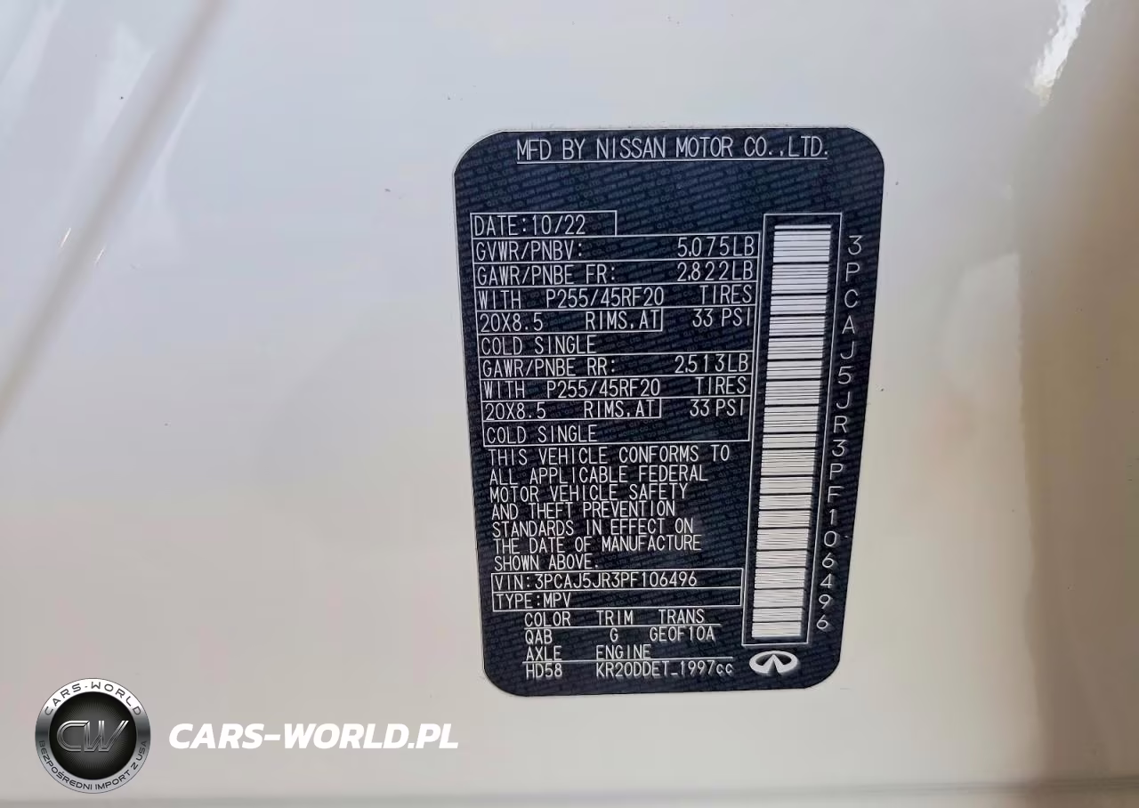 2023 Infiniti Qx55 Luxe VIN:3PCAJ5JR3PF106496 - 12