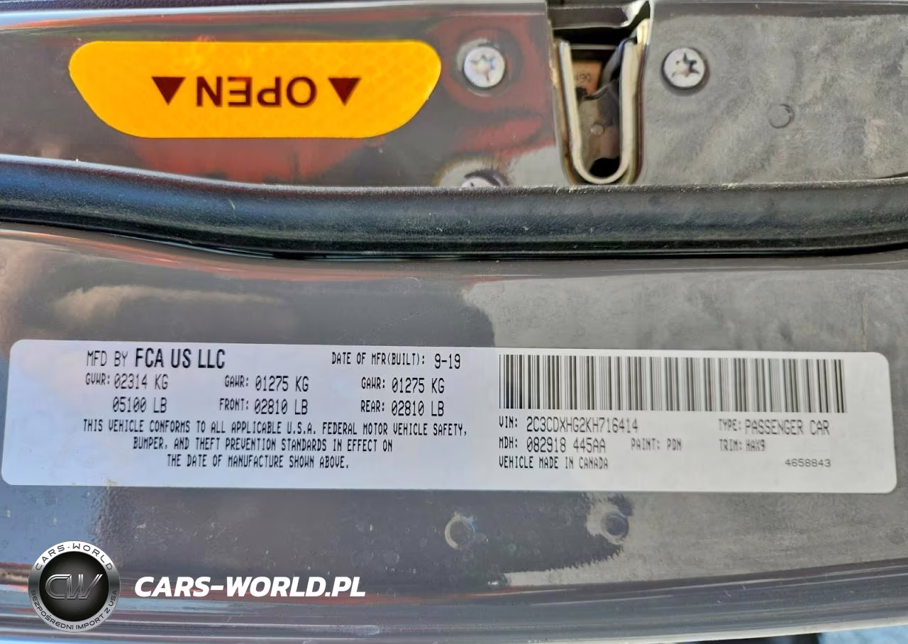 2019 Dodge Charger Gt VIN:2C3CDXHG2KH716414 - 12