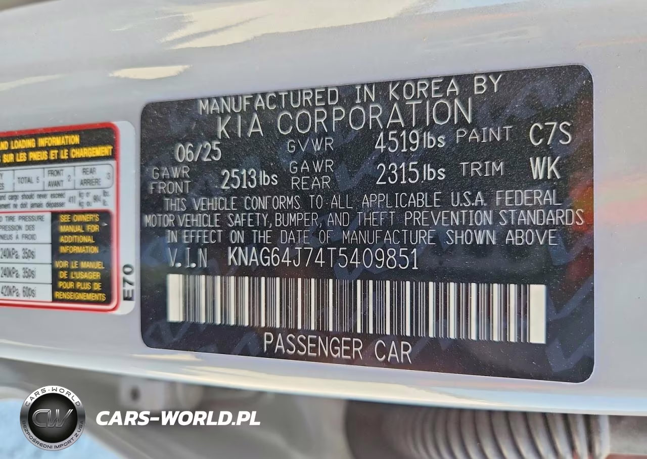 2026 Kia K5 Gt Line VIN:KNAG64J74T5409851 - 12