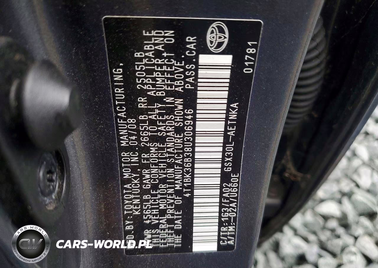 2008 Toyota Avalon Xl VIN:4T1BK36B38U306946 - 12
