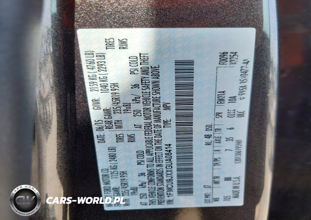 2016 Ford Escape Titanium VIN:1FMCU9JXXGUA08414 - 13