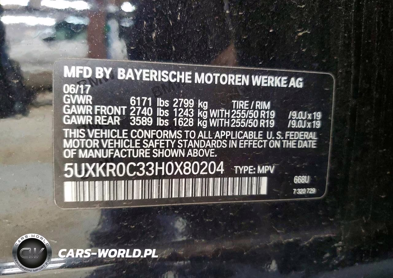 2017 BMW X5 xDrive35I VIN:5UXKR0C33H0X80204 - 13