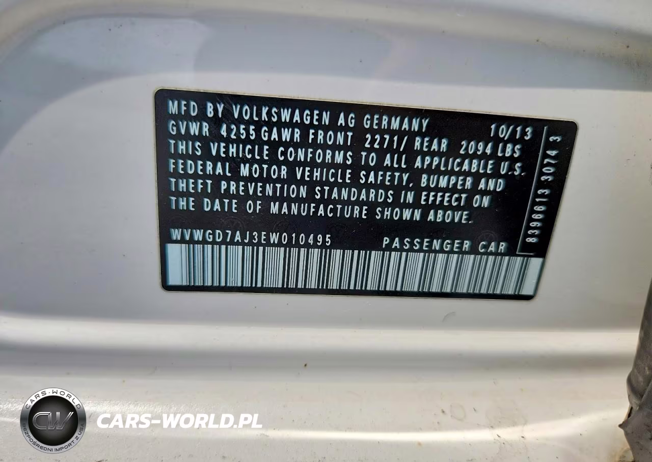 2014 Volkswagen Gti VIN:WVWGD7AJ3EW010495 - 12