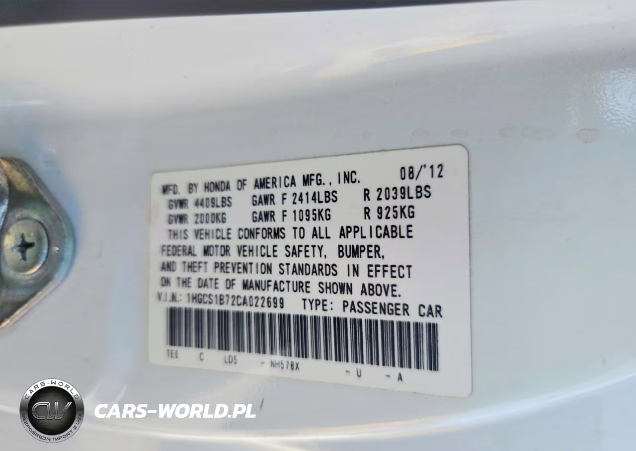 2012 Honda Accord Ex VIN:1HGCS1B72CA022699 - 13