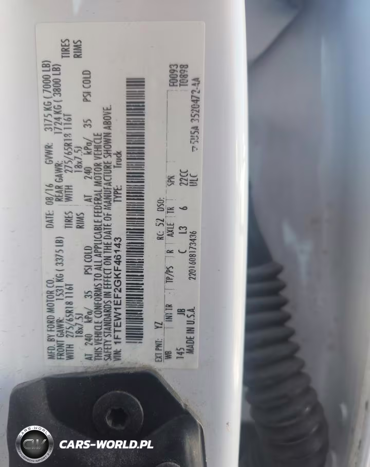 2016 Ford F150 Supercrew VIN:1FTEW1EF2GKF46143 - 13