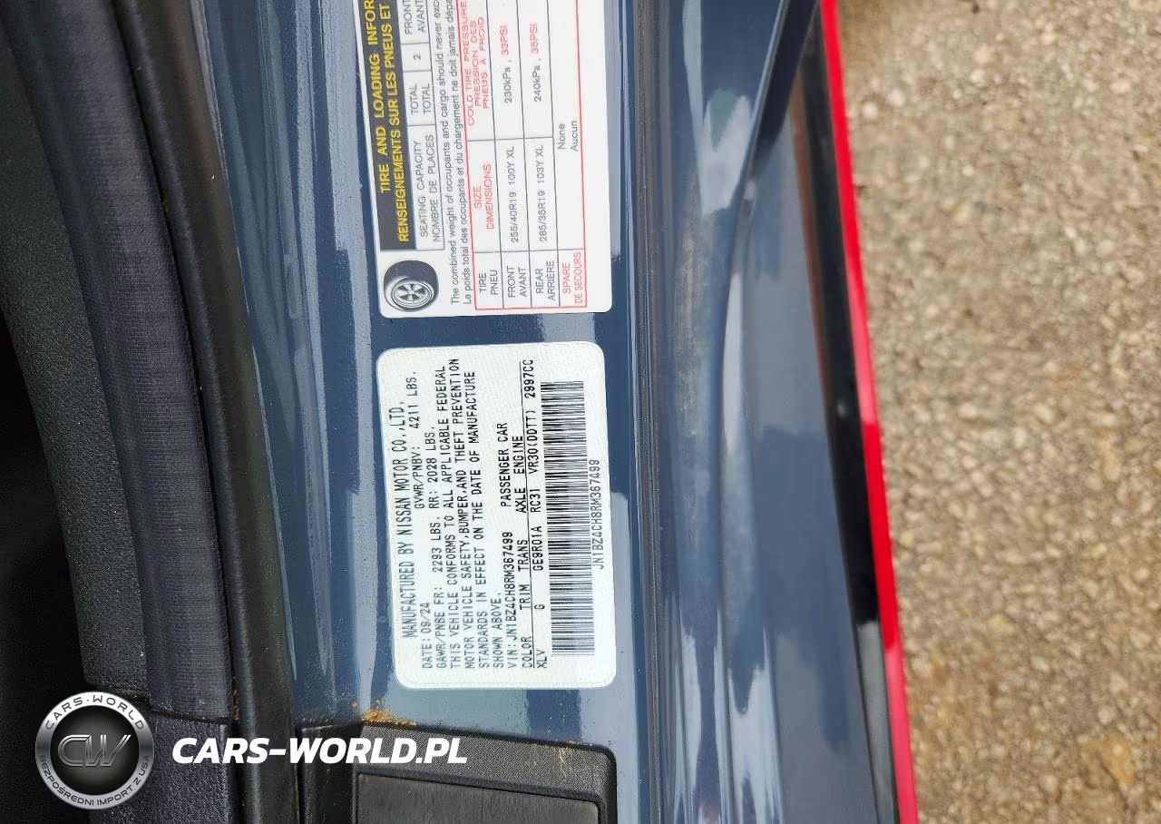 2024 Nissan Z Nismo Auto VIN:JN1BZ4CH8RM367499 - 12
