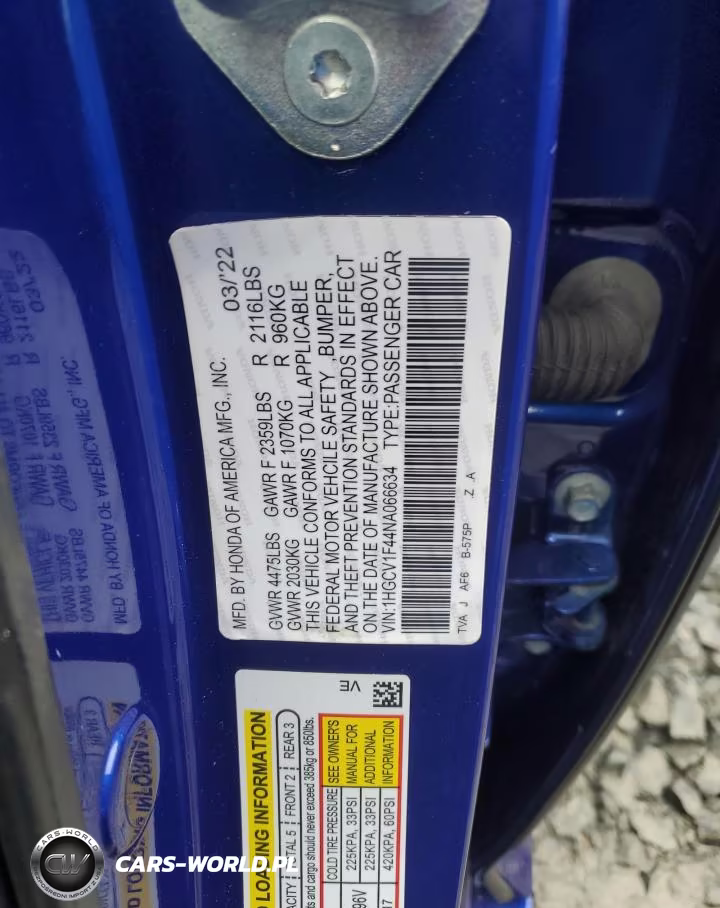 2021 Honda Accord Sport Se VIN:NJ2429E - 12
