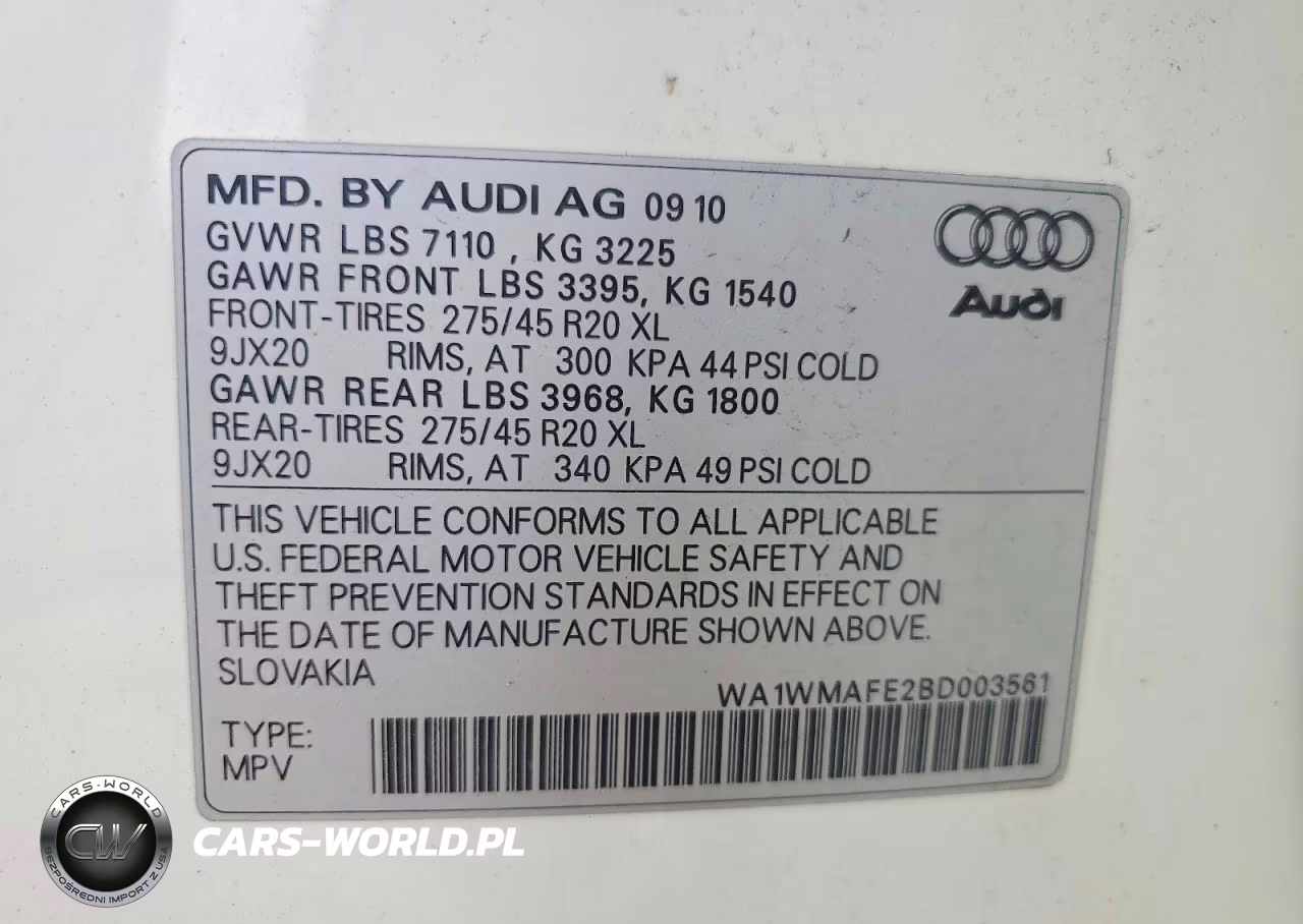 2011 Audi Q7 Prestige VIN:WA1WMAFE2BD003561 - 13
