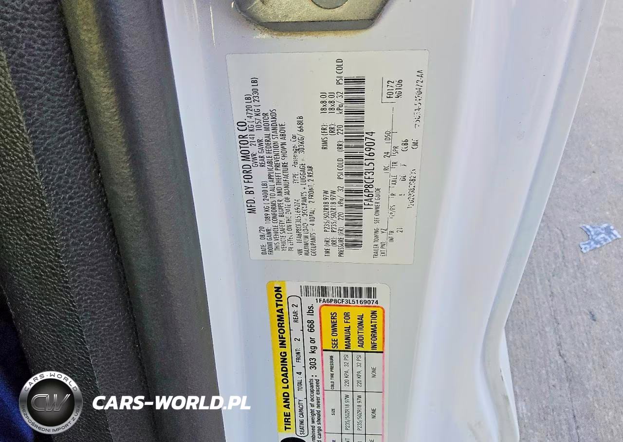 2020 Ford Mustang Gt VIN:1FA6P8CF3L5169074 - 12