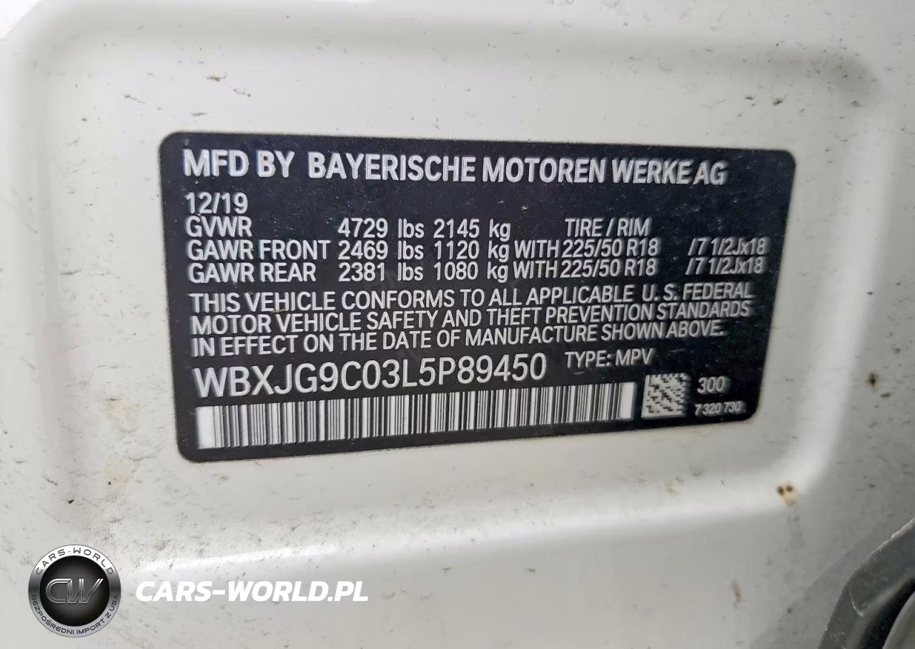 2020 BMW X1 xDrive28I VIN:WBXJG9C03L5P89450 - 14