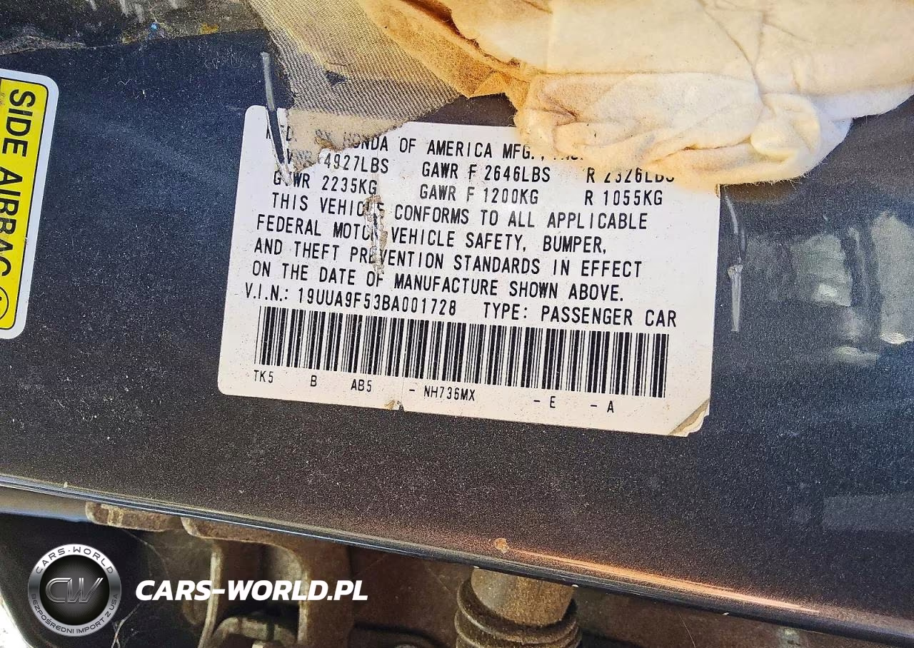 2011 Acura Tl VIN:19UUA9F53BA001728 - 12