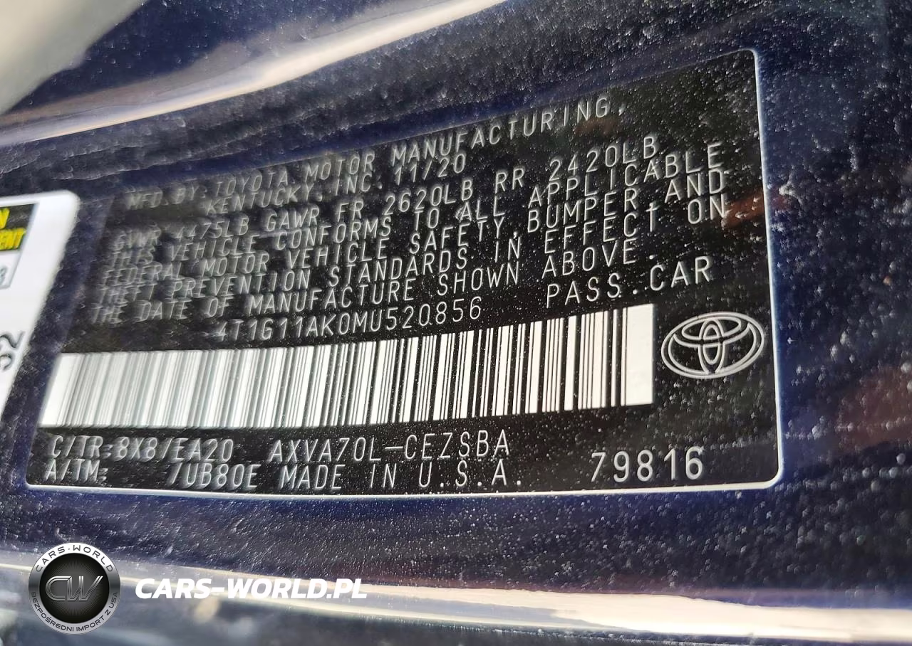 2021 Toyota Camry Se VIN:4T1G11AK0MU520856 - 12