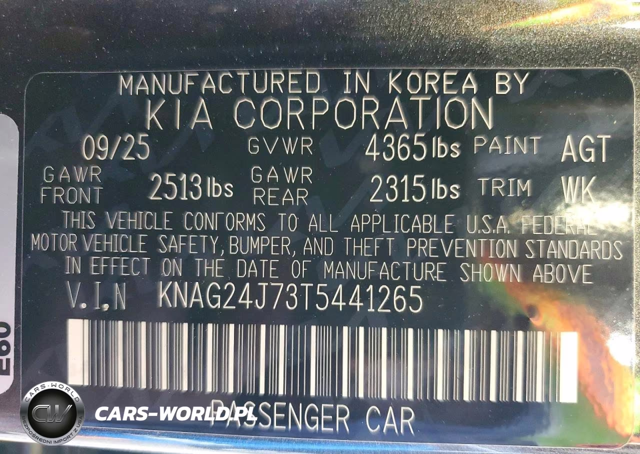 2026 Kia K5 Lxs VIN:KNAG24J73T5441265 - 12