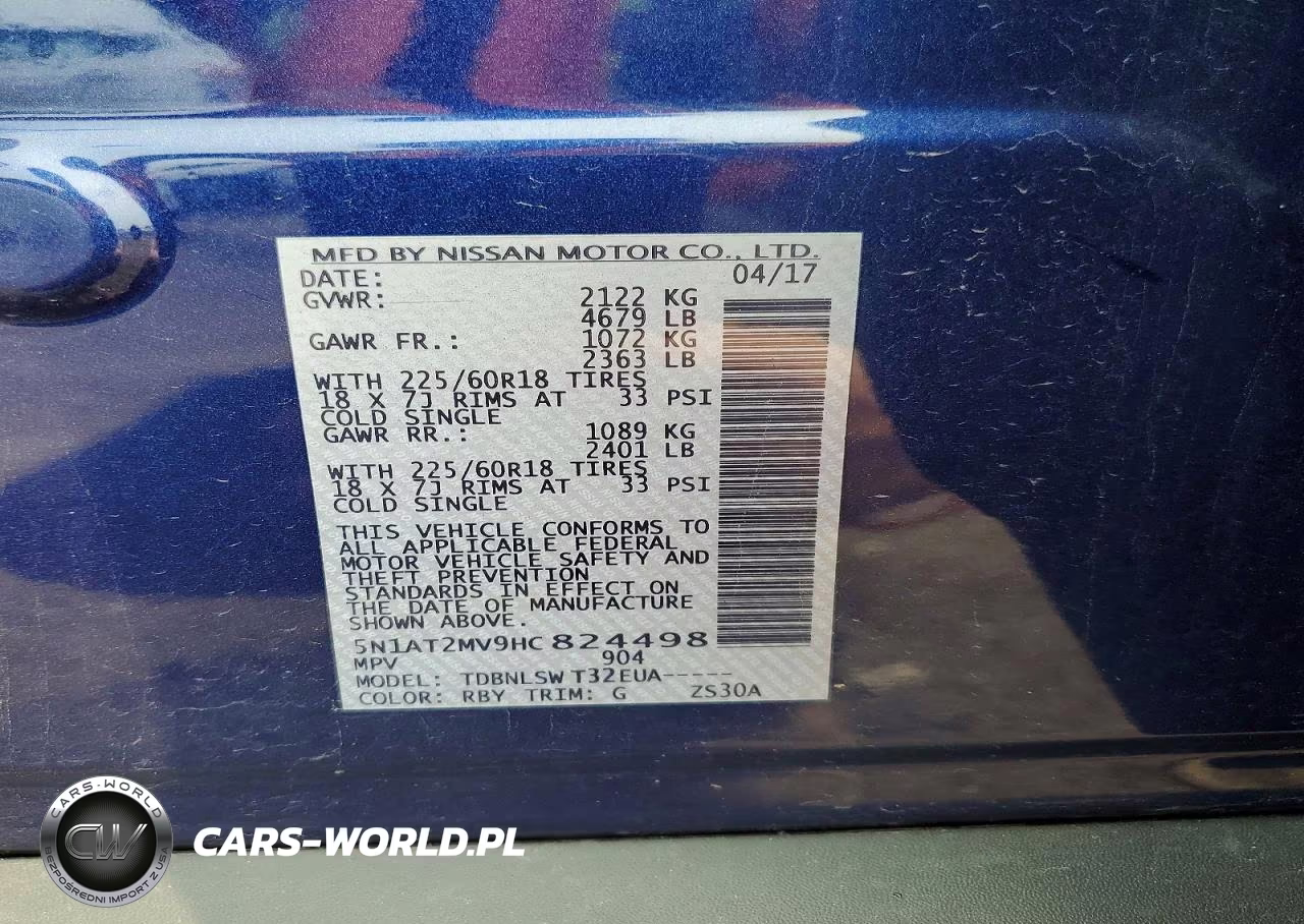 2017 Nissan Rogue S VIN:5N1AT2MV9HC824498 - 14