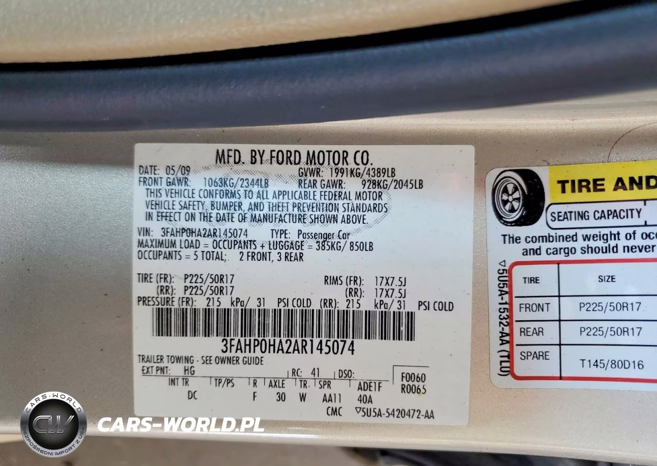 2010 Ford Fusion Se VIN:3FAHP0HA2AR145074 - 12