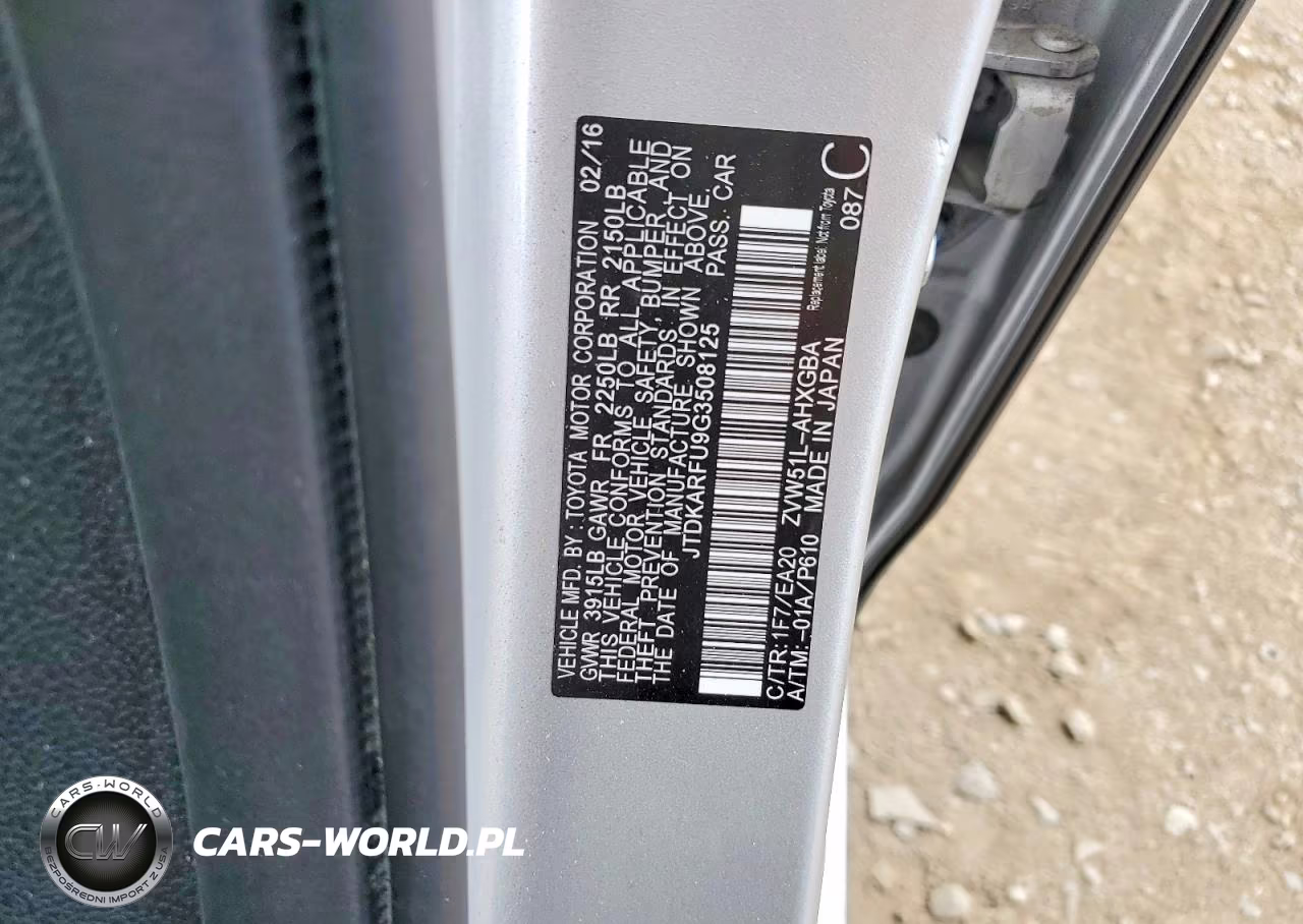 2016 Toyota Prius Four VIN:JTDKARFU9G3508125 - 12