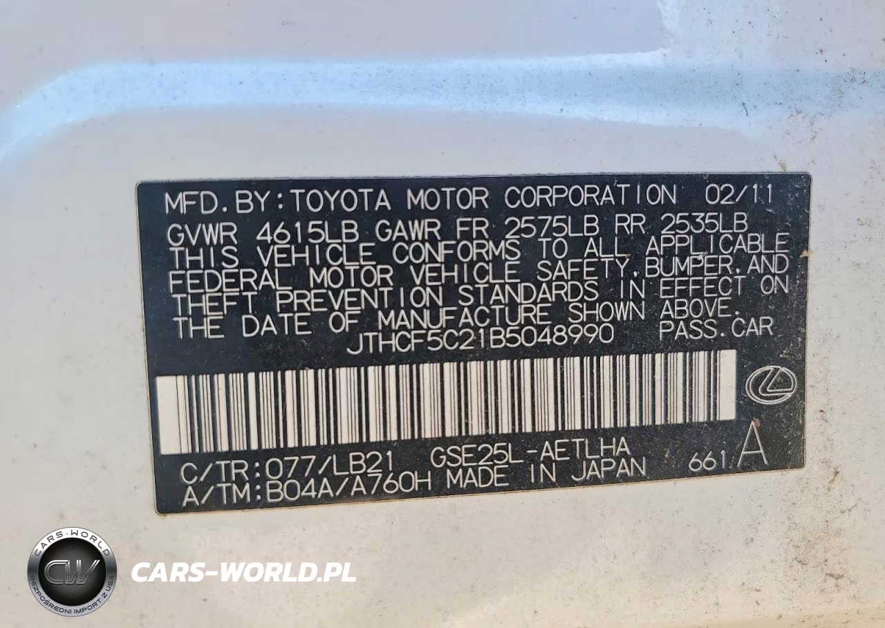 2011 Lexus Is 250 VIN:JTHCF5C21B5048990 - 13